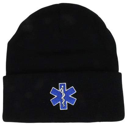 Broner Hats Military and Law Enforcement Watch Cap Cuff Beanie (One Size, EMT Black)