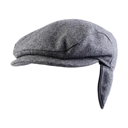 Wigens Carl Men's Classic Longshoreman 100% Wool Ivy Cap with Earflaps