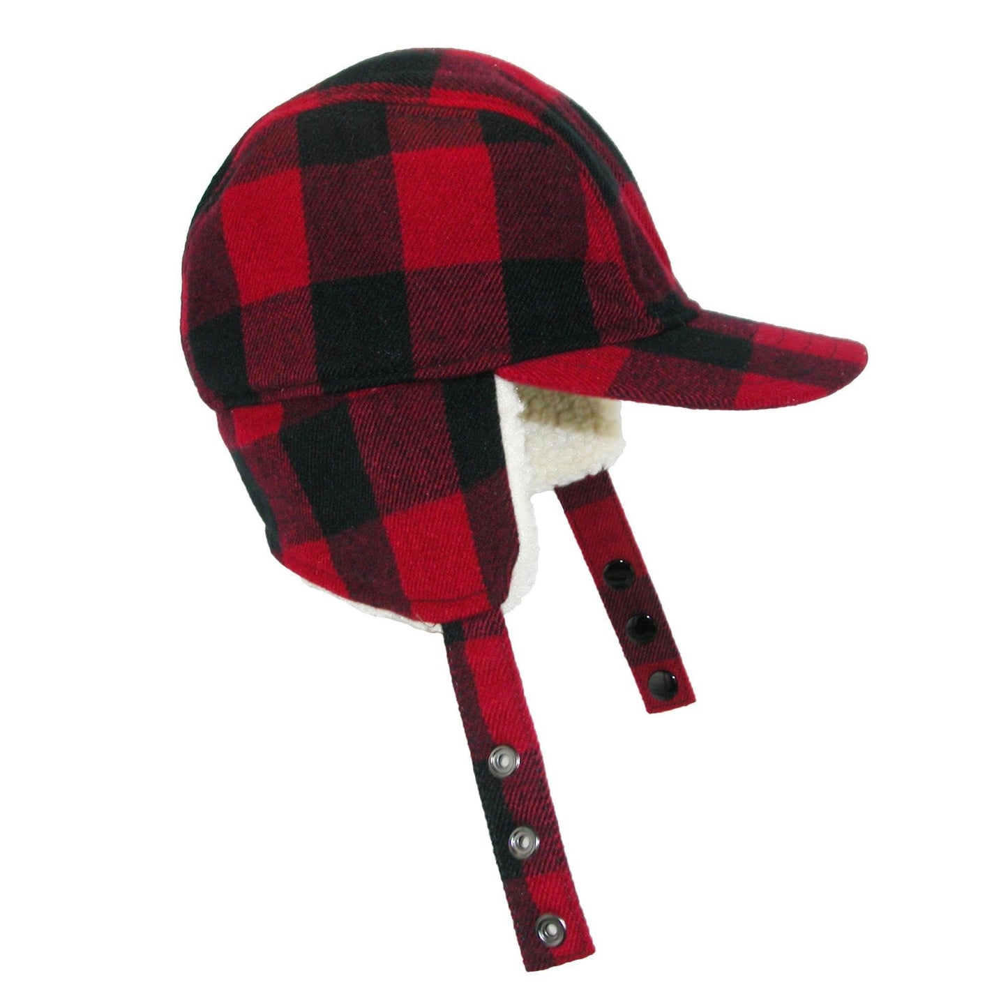 Broner Men's Wool Plaid Outdoor Cap with Sherpa Earflap