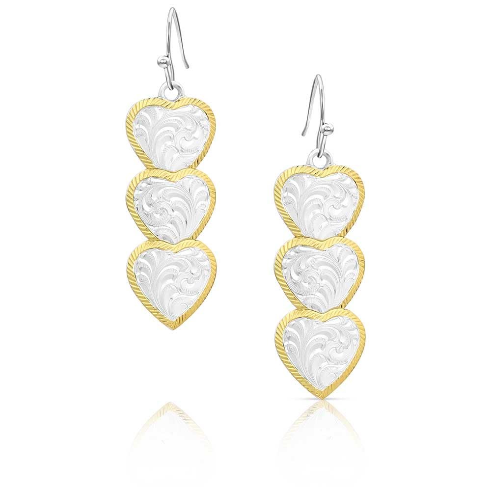 Montana Silversmiths Western Lifestyle Heart Earrings