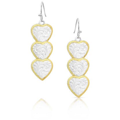 Montana Silversmiths Western Lifestyle Heart Earrings