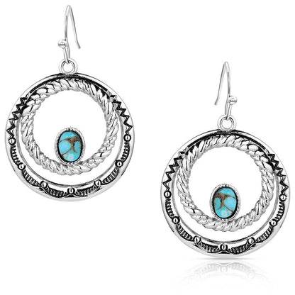 Montana Silversmiths Western Lifestyle Crafted Turquoise Drop/Dangle Earrings