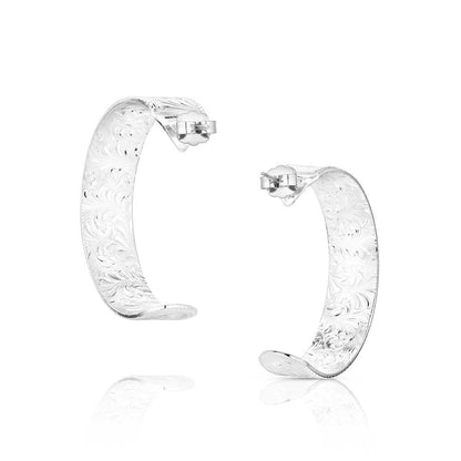 Montana Silversmiths Western Lifestyle Hoop Stud/Post Earrings