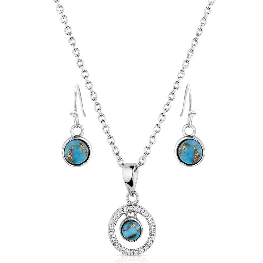 Montana Silversmiths Western Lifestyle Crafted Turquoise Jewelry Set