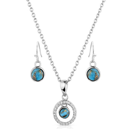 Montana Silversmiths Western Lifestyle Crafted Turquoise Jewelry Set