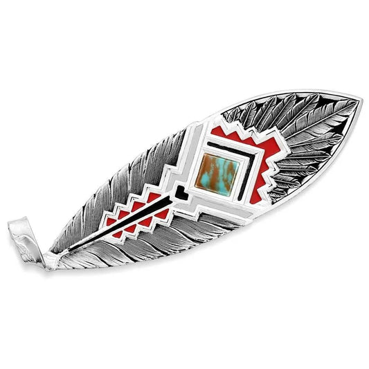 Montana Silversmiths Hand Painted Western Lifestyle Cowboy Hat Band Feather