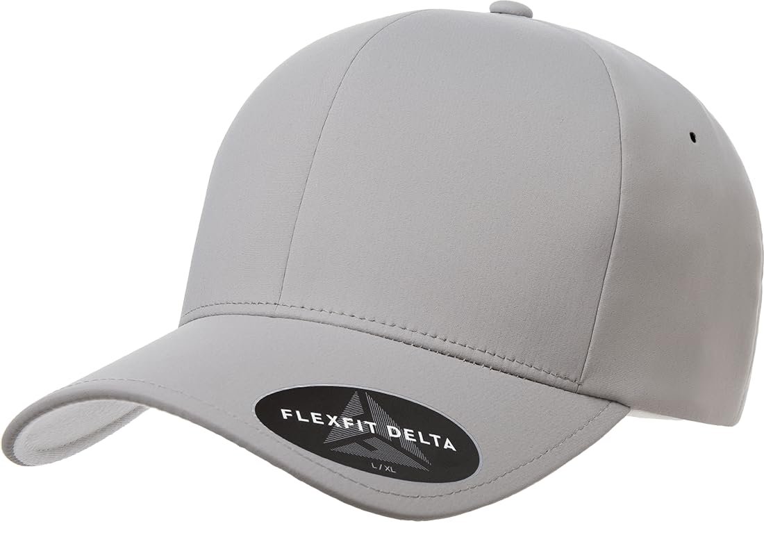 Flexfit Men's Delta Seamless Cap, Silver, XX-Large