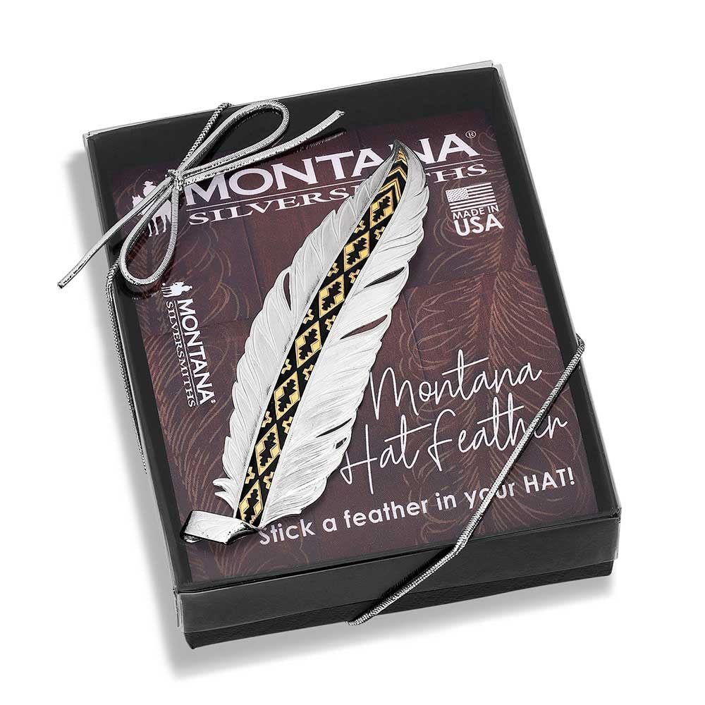 Montana Silversmiths Trust and Honor Hat Feather - HF5761, Brown