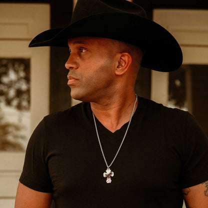 Montana Silversmiths Western Lifestyle Made in the USA Men's Christian Faith Cross Pendant Necklace