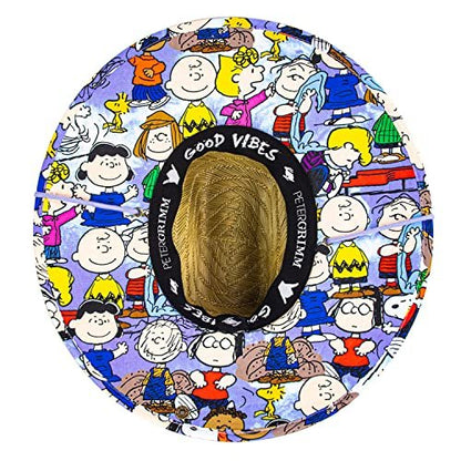 Peter Grimm Peanuts Cartoon Collection, Lifeguard Sun Protetction Straw Sun Hats