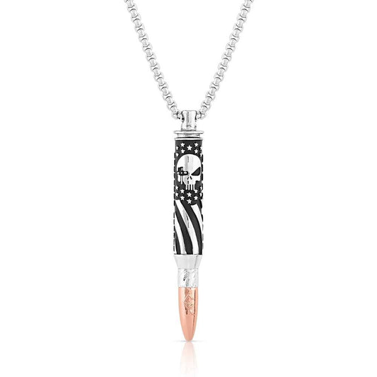 Montana Silversmiths Chris Kyle Officially Licensed Men's Necklace (I'll Cover You Sniper Bullet)