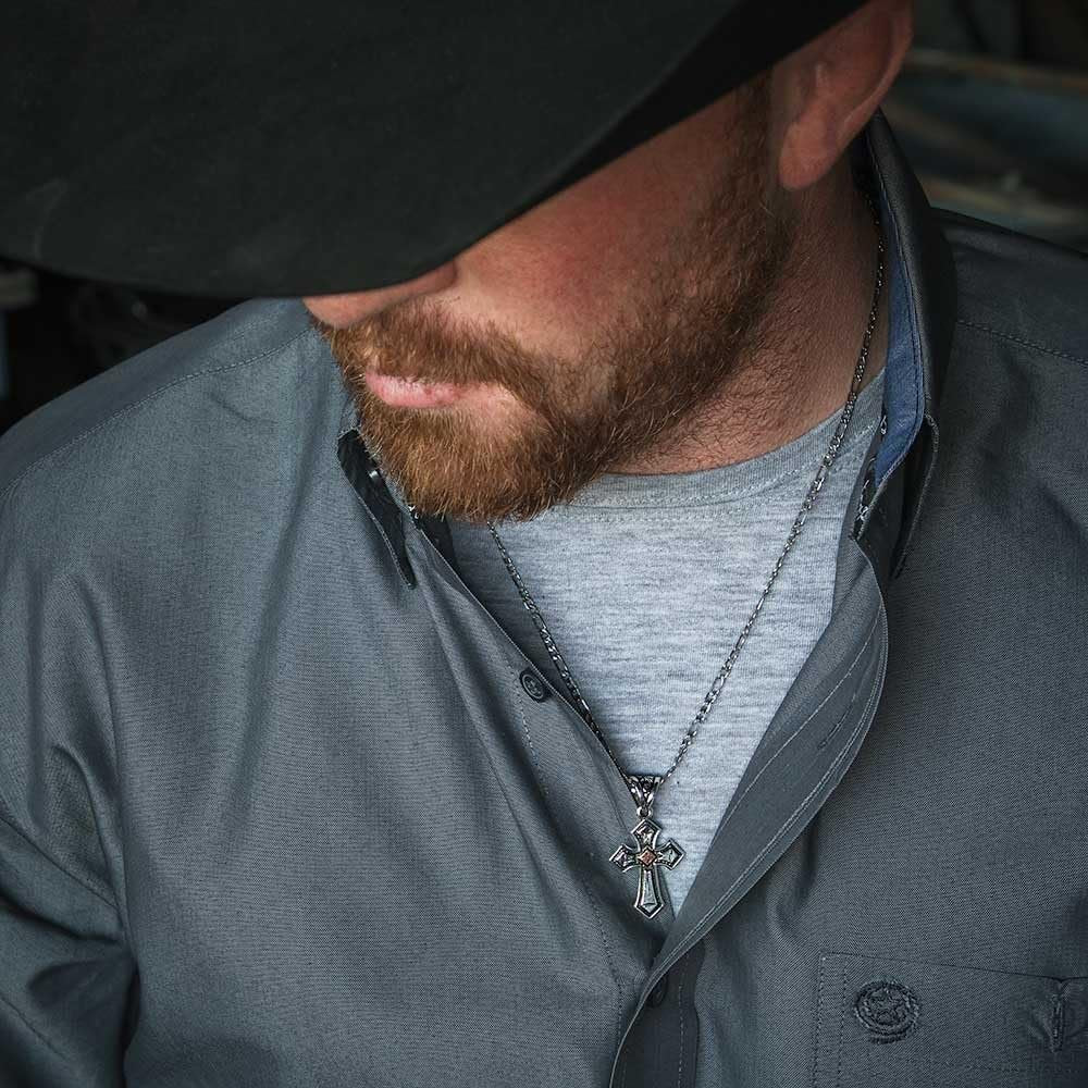 Montana Silversmiths Western Lifestyle Men's Cross Necklace