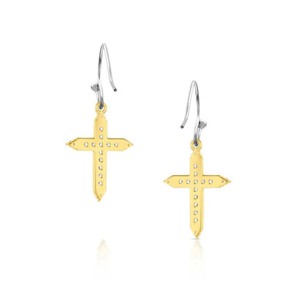 Montana Silversmiths Western Lifestyle Cross Earrings