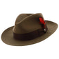 Stetson Men's Gurnee Crushable Soft Wool Felt Fedora Hat | Can Be Packed in a Travel Bag | Grosgrain Ribbon Hatband