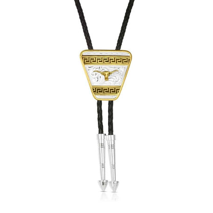 Montana Silversmiths Western Lifestyle Braided Leather Cord Silver Finished Arrow Pointed Tips Southwestern Style Bolo Tie