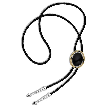 Montana Silversmiths Western Lifestyle Braided Leather Cord Silver Finished Arrow Pointed Tips Southwestern Style Bolo Tie