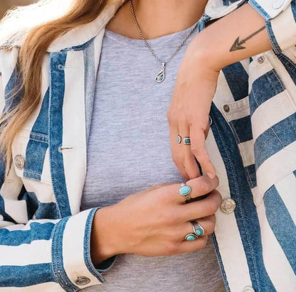 Montana Silversmiths Western Lifestyle Crafted Turquoise Wrap Ring