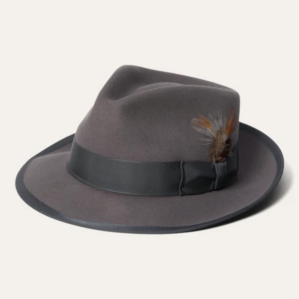 Stetson Mens Wool Felt Whippet Fedora Hat (Mink, Large)