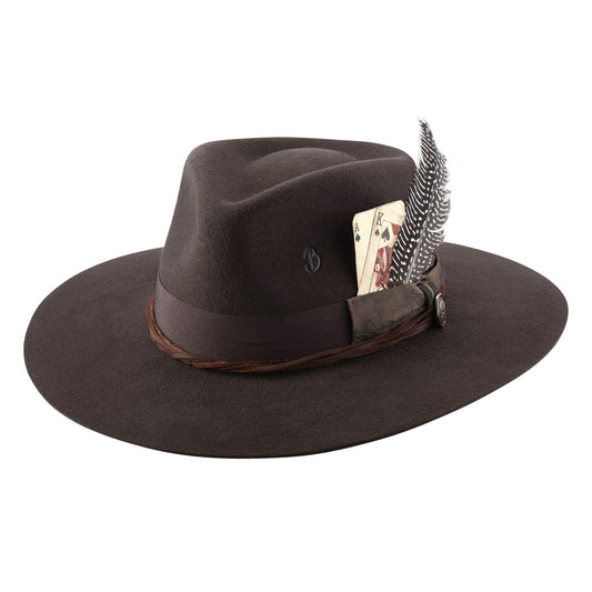 Bullhide Unconditional Casual Fashion Felts 3 1/4" Brim Hat in Chocolate