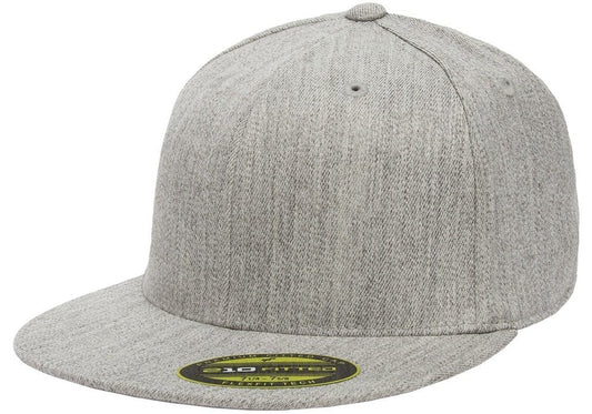 Flexfit Premium Flatbill Cap – Fitted 6210 - Extra Extra Large (Heather Gray)
