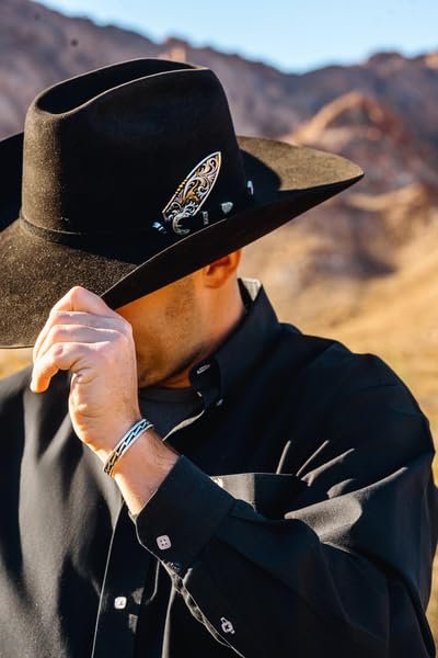 Montana Silversmiths Hand Painted Western Lifestyle Cowboy Hat Band Feather