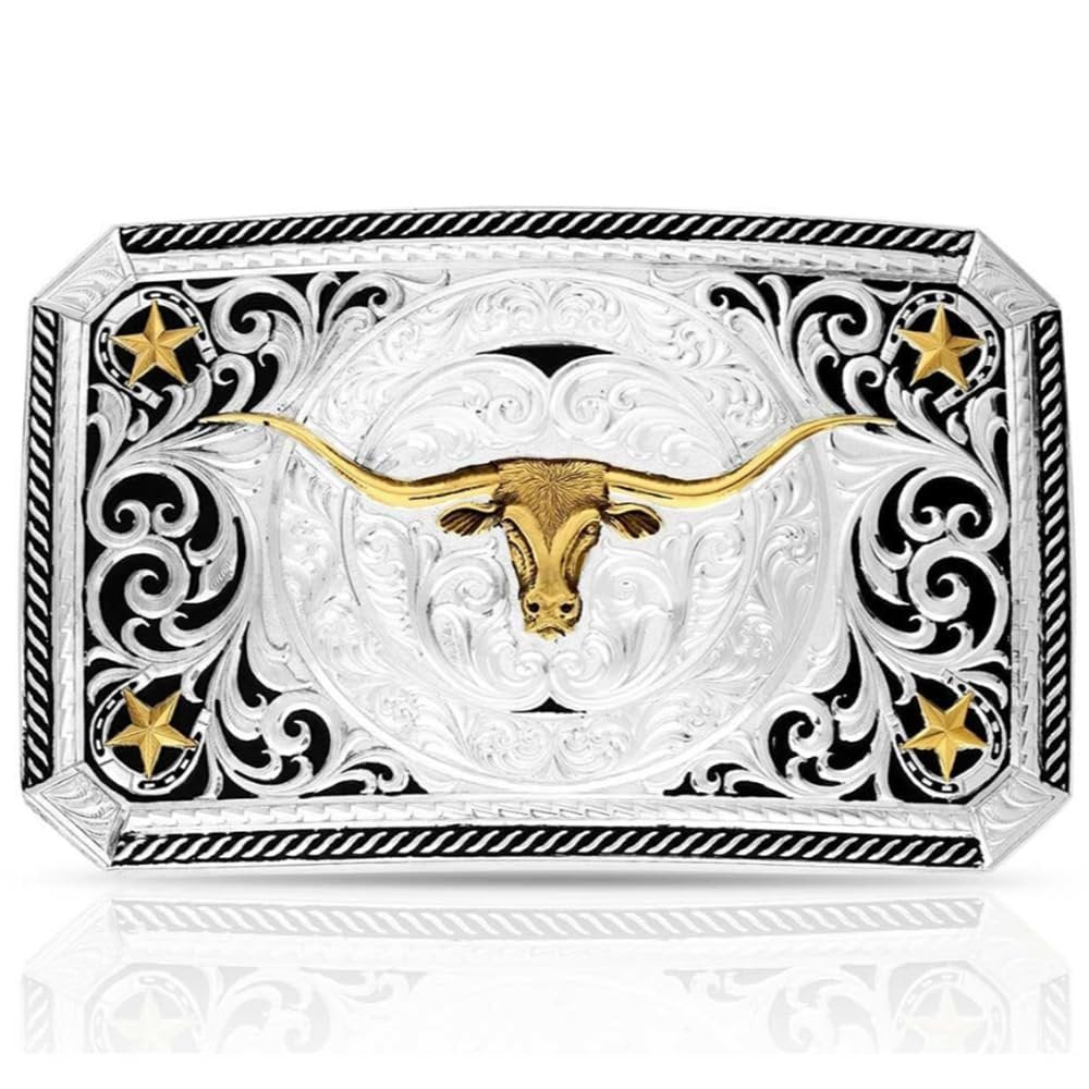 Montana Silversmiths Western Lifestyle Texas/Longhorn Made in the USA Belt Buckle
