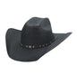 Bullhide Rodeo Round Up Straw Collection Go Round 20X Cowboy Hat in Size 6 7/8 Black