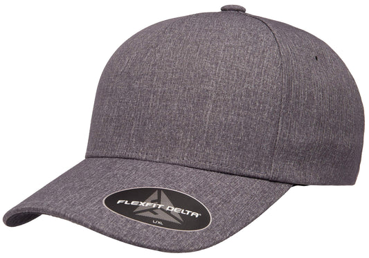 Flexfit unisex adult Flexfit Delta Seamless Carbon Cap, Melange Blue, Small-Medium US