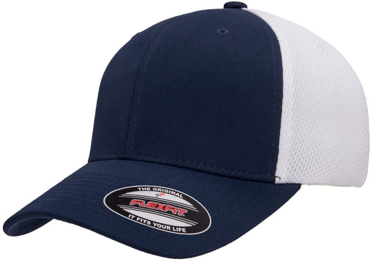 Flexfit 6533 Ultrafibre & Airmesh Fitted Cap Navy/White 2-Tone, XXL