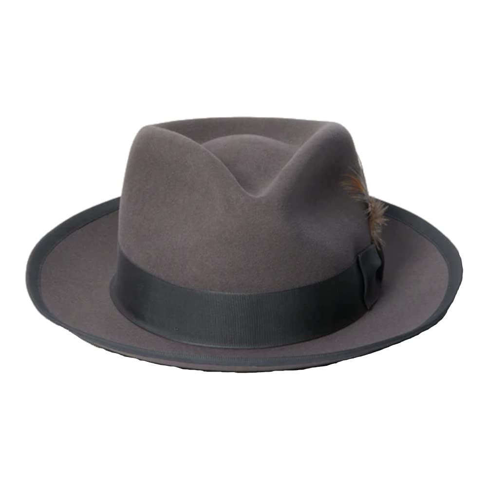 Stetson Mens Wool Felt Whippet Fedora Hat (Mink, Large)
