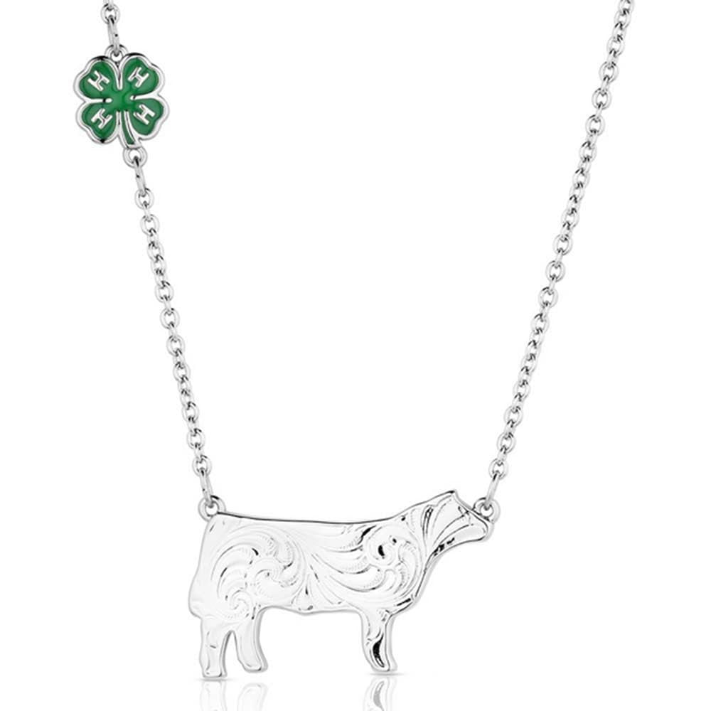 Montana Silversmiths Western Lifestyle 4-H Necklace (4-H Pig Showman)