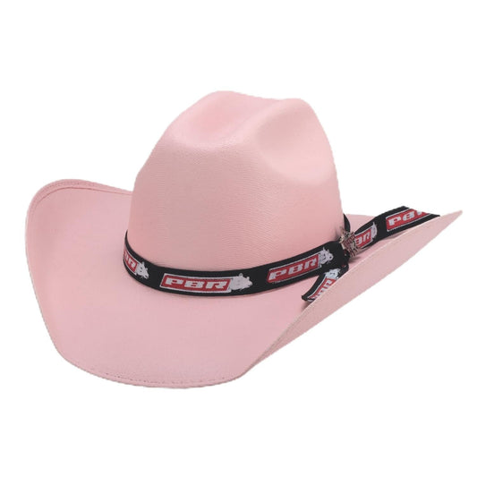 Bullhide PBR Straw Hats Committed to Win Cowboy Pink Hat in Size Elastic OSFM