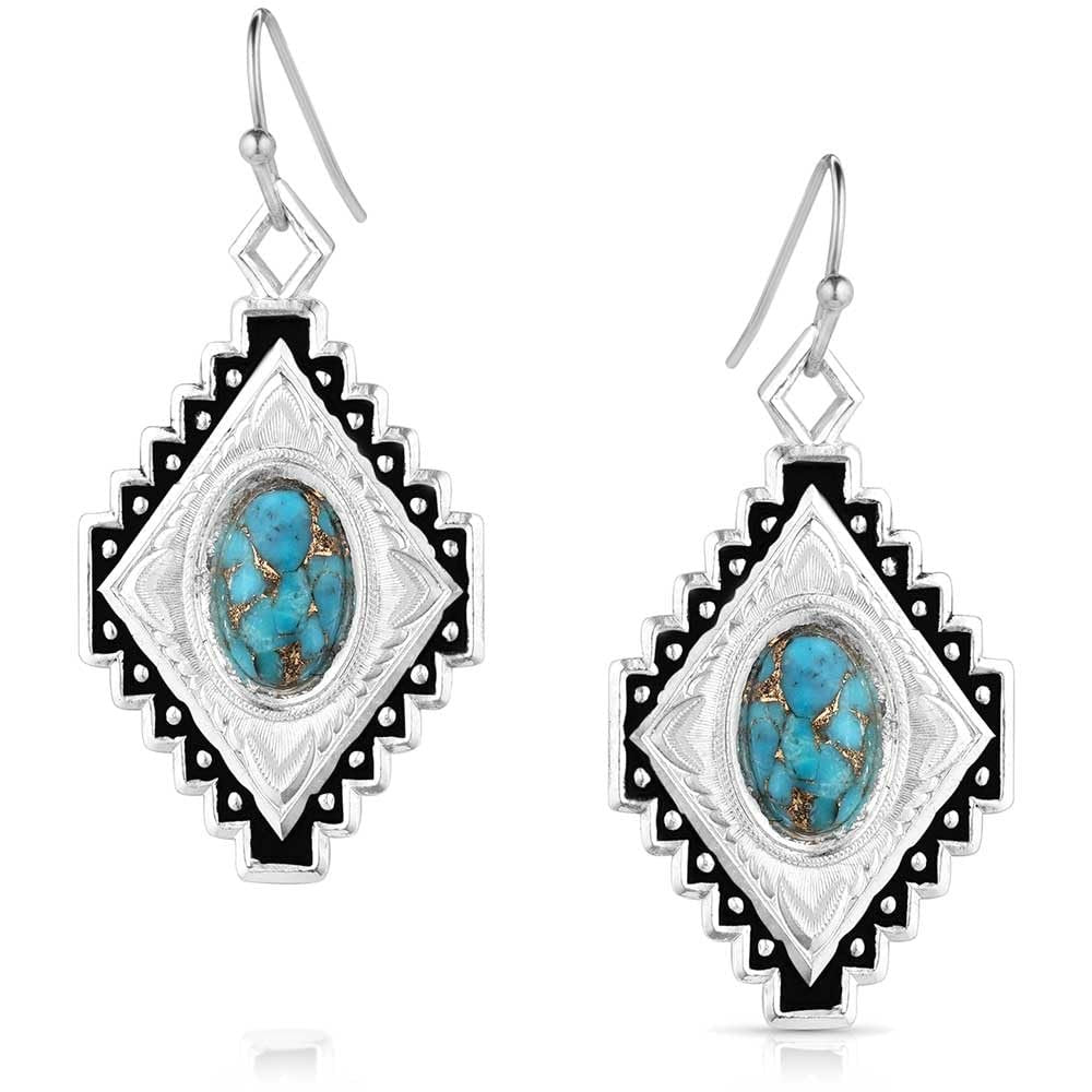 Montana Silversmiths Western Lifestyle Crafted Turquoise Drop/Dangle Earrings