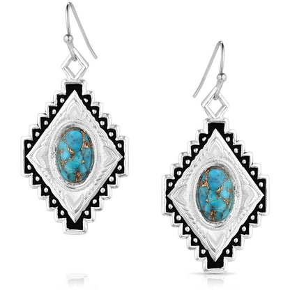 Montana Silversmiths Western Lifestyle Crafted Turquoise Drop/Dangle Earrings