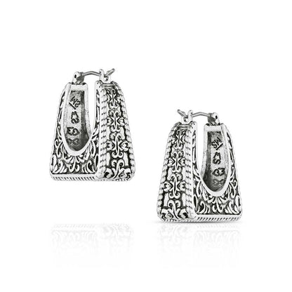 Montana Silversmiths Western Lifestyle Hoop Lever/Latch Earrings