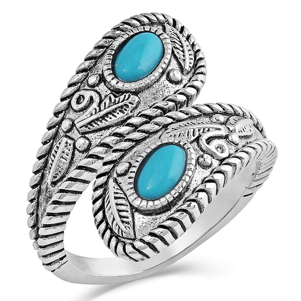 Montana Silversmiths Western Lifestyle Crafted Turquoise Wrap Ring