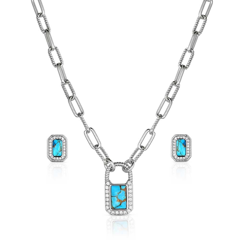 Montana Silversmiths Western Lifestyle Crafted Turquoise Jewelry Set