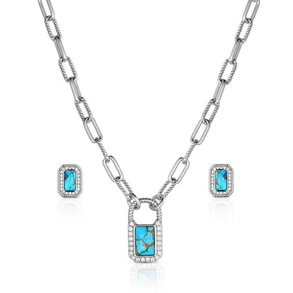 Montana Silversmiths Western Lifestyle Crafted Turquoise Jewelry Set