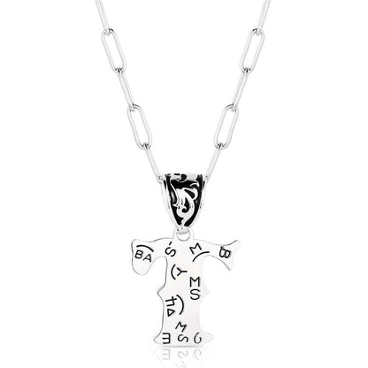 Montana Silversmiths Western Initial Pendant 18 Inch Adjustable Paperclip Chain Necklace