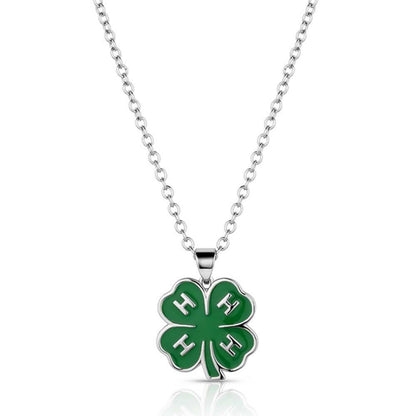 Montana Silversmiths Western Lifestyle 4-H Necklace (4-H Pig Showman)
