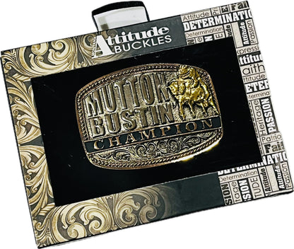 Montana Silversmiths Youth Aspiring Young Cowboy Rodeo Champion Western Attitude Belt Buckle
