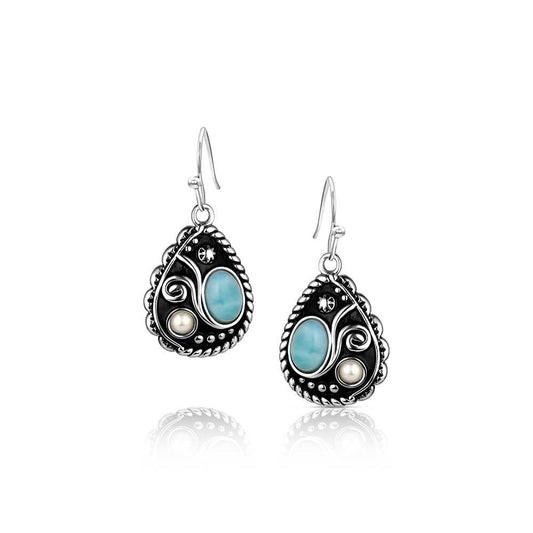 Montana Silversmiths Western Lifestyle Crafted Turquoise Drop/Dangle Earrings