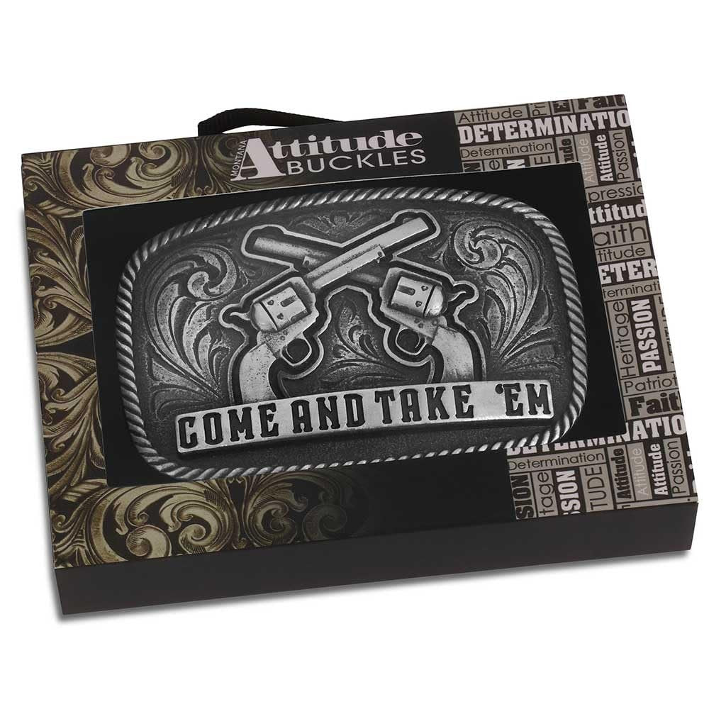 Montana Silversmiths 2nd Amendment Series Attitude Western Belt Buckle
