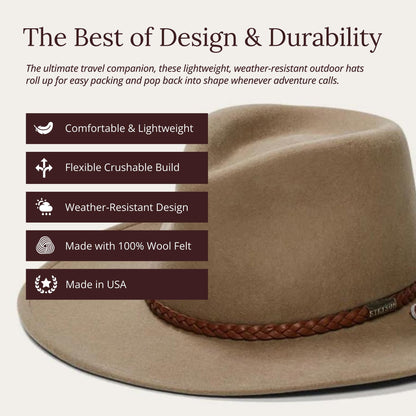 Stetson Sagebrush, Color: Mink, Size: L (OWSGBH-813423L0)