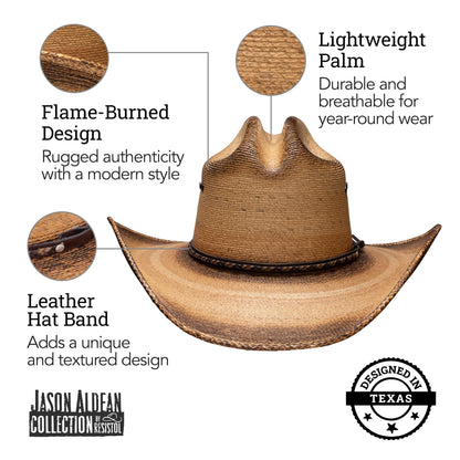 RESISTOL Jason Aldean Georgia Boy - Mexican Palm Straw Cowboy Hat
