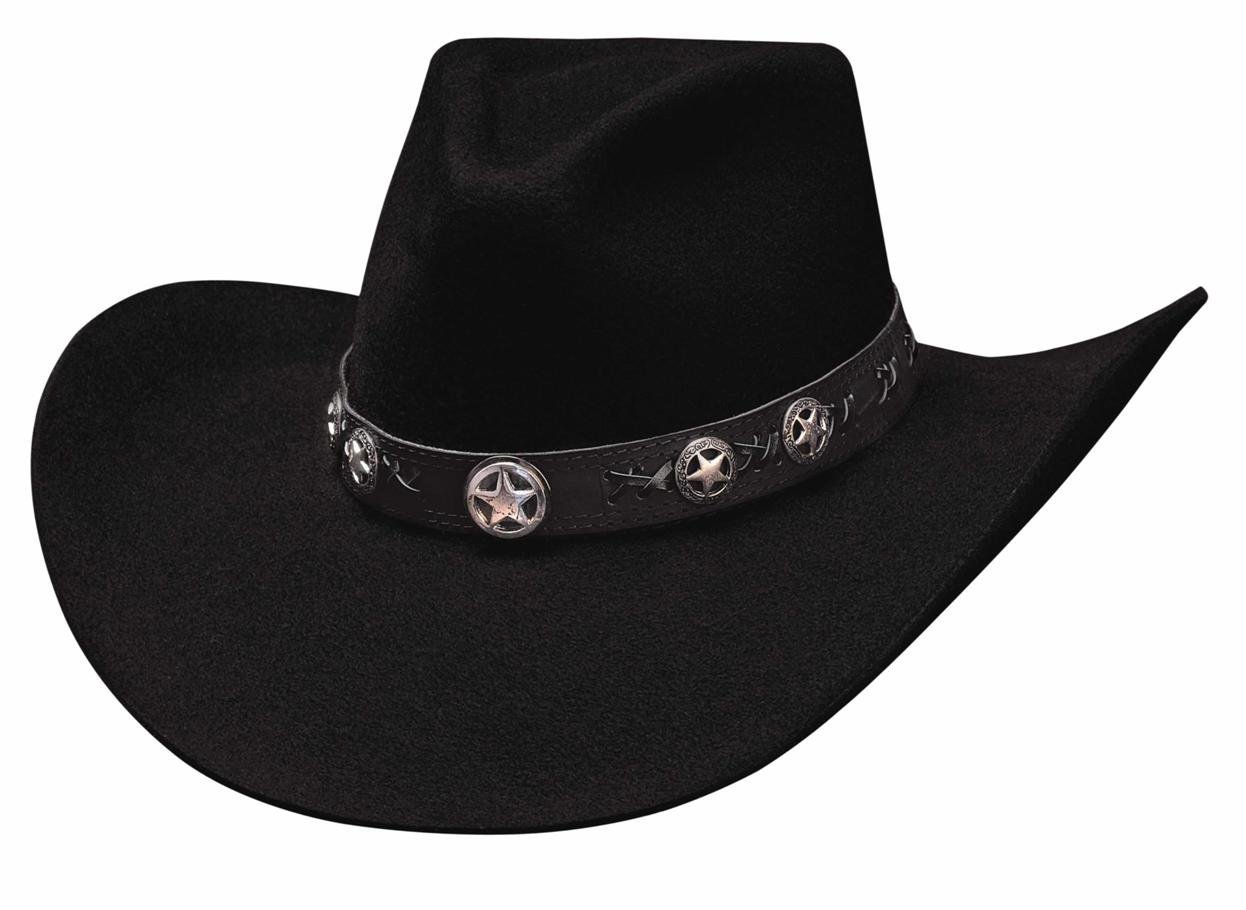 Montecarlo / Bullhide Hats - STAR STUDDED 4X Premium Wool Western Cowboy Hat - Black (7-1/8)