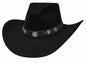 Montecarlo / Bullhide Hats - STAR STUDDED 4X Premium Wool Western Cowboy Hat - Black (7-1/8)