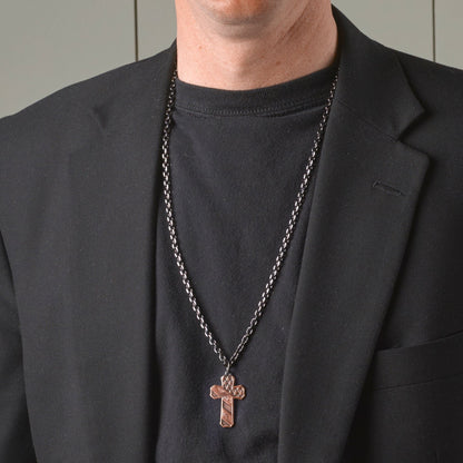 Montana Silversmiths Faded Glory Cross Necklace - NC3771BLB