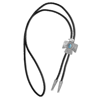 Montana Silversmiths Western Lifestyle Braided Leather Cord Silver Finished Arrow Pointed Tips Southwestern Style Bolo Tie