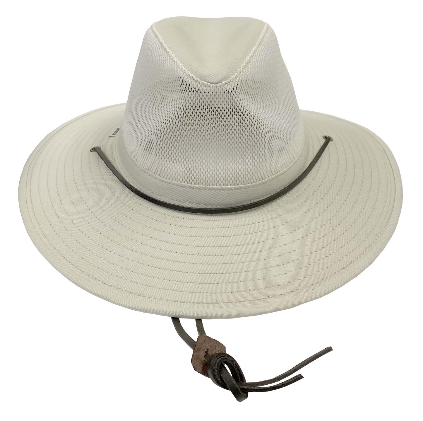 Broner Mens Solarweave Breezer Hat with Mesh Crown and Chincord